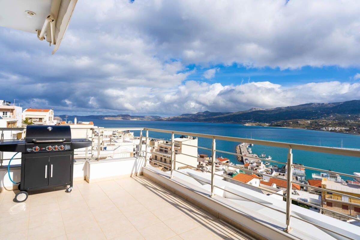 Sitia Panoramic Penthouse - Close To Sandy Beach - Private Parking Exterior foto